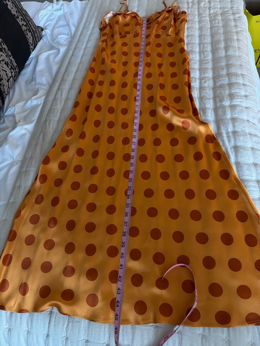 Reformation | Aribella 100% Silk Dress in Orange Crush - Picture 12 of 13